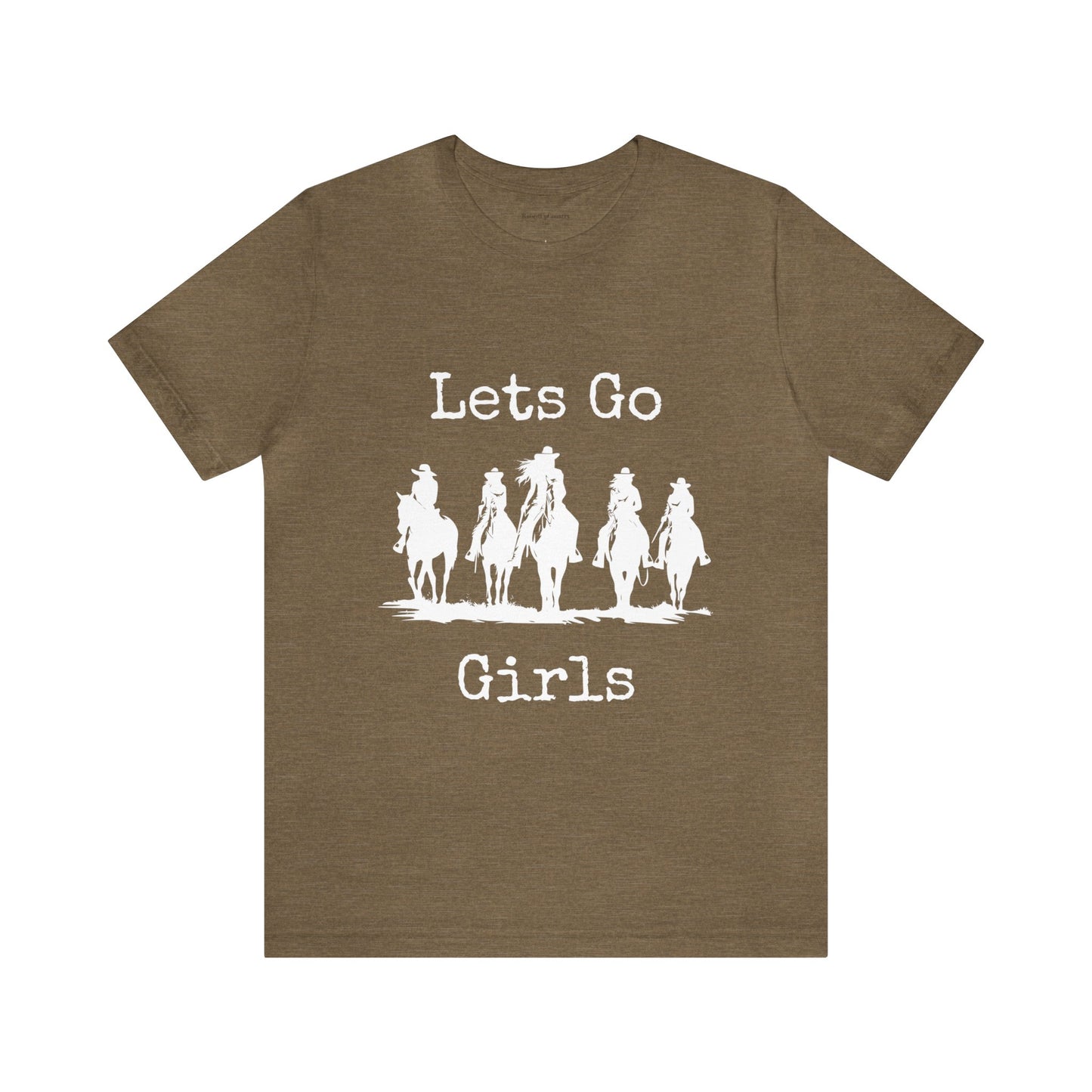 Lets Go Girls, Cowgirls with Horses Unisex Jersey Short Sleeve Tee