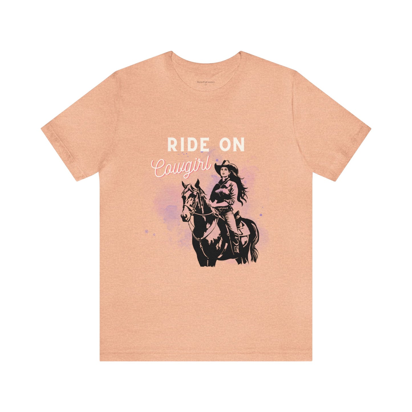 Ride On Cowgirl, Cowgirl and Horse Unisex Jersey Short Sleeve Tee