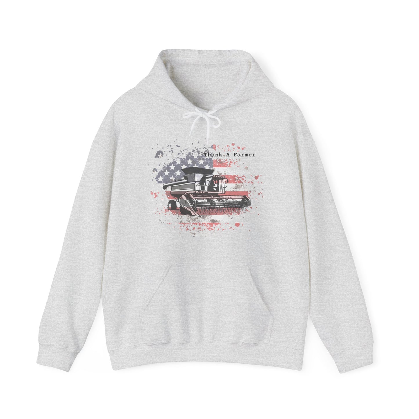 Thank A Farmer, Combine and Flag Unisex Heavy Blend™ Hooded Sweatshirt