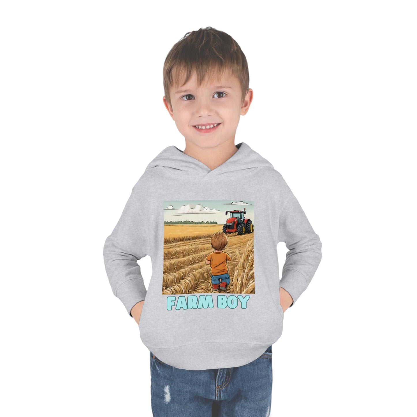 Farm Boy Toddler Pullover Fleece Hoodie