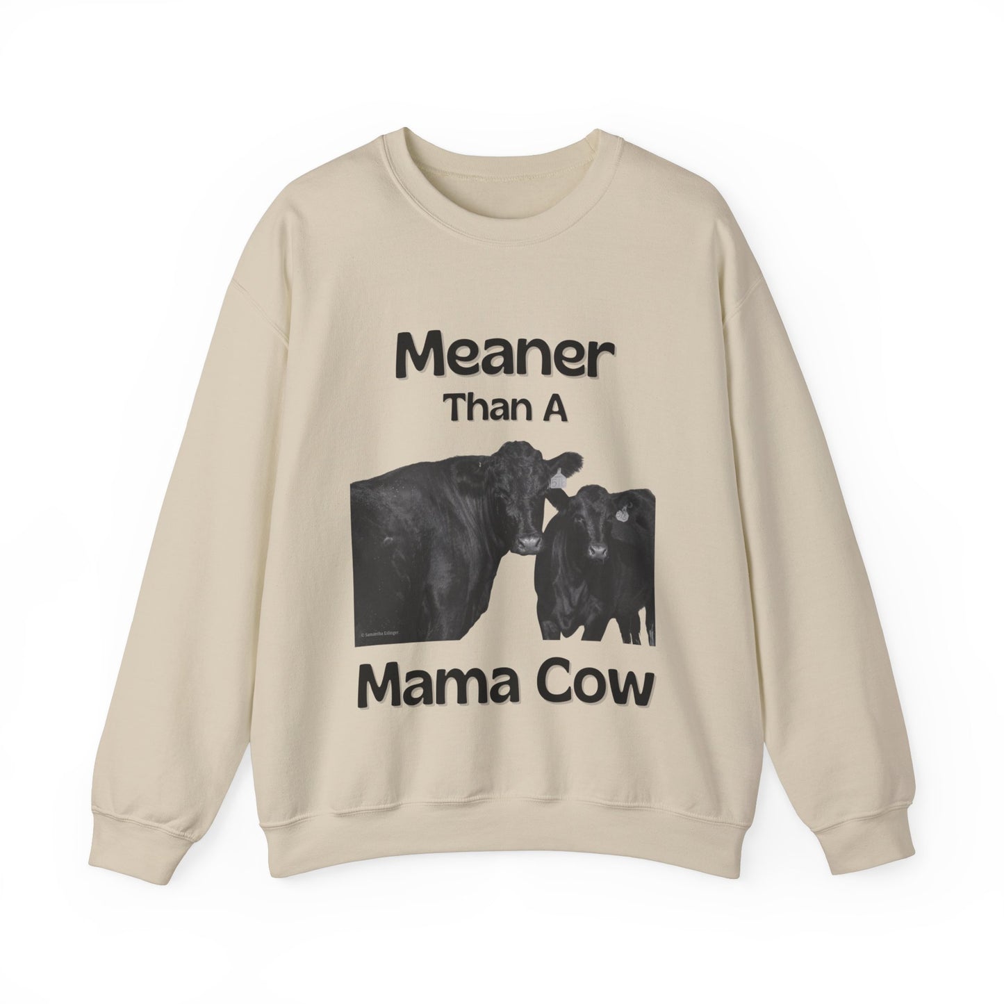 Meaner Than A Mama Cow Unisex Heavy Blend™ Crewneck Sweatshirt