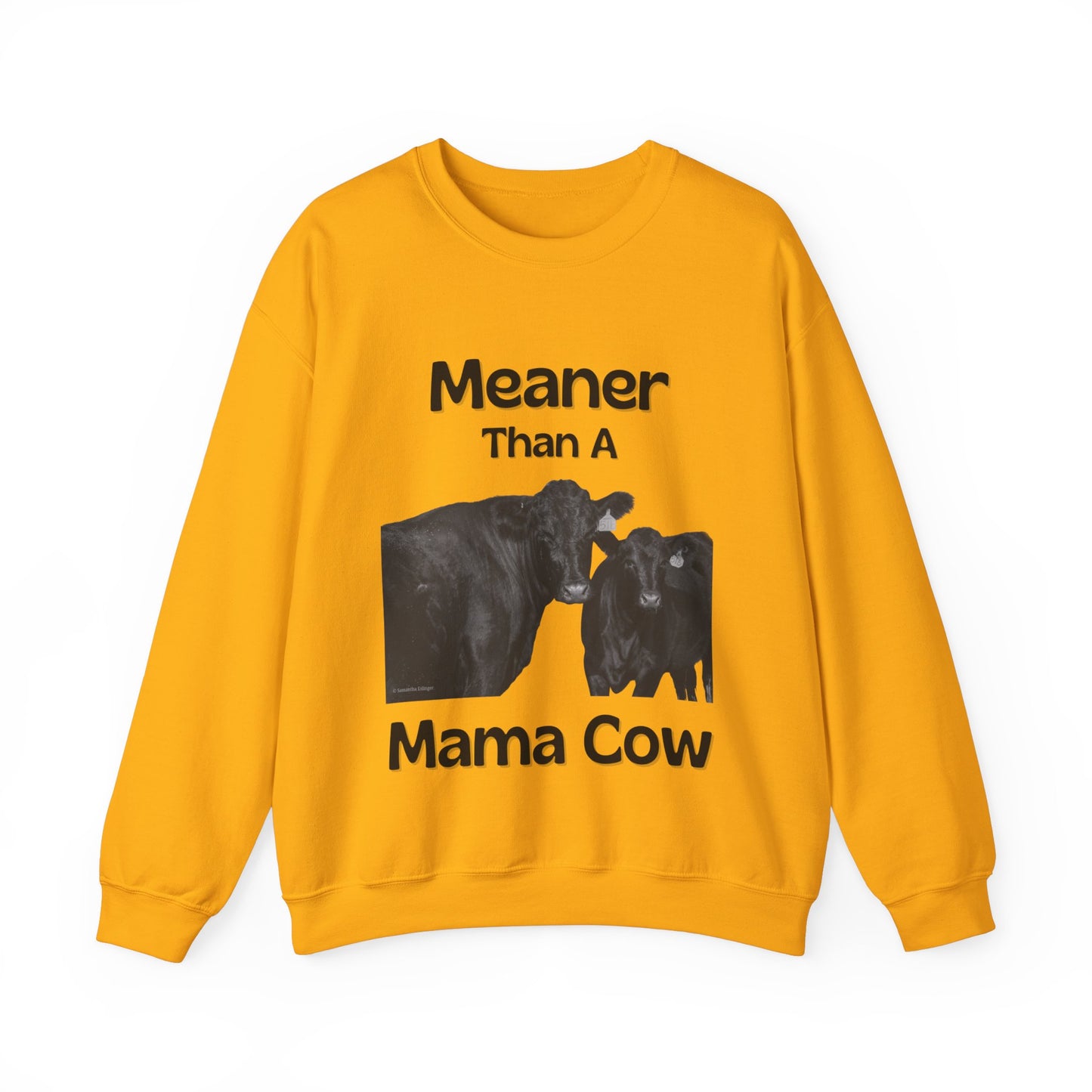 Meaner Than A Mama Cow Unisex Heavy Blend™ Crewneck Sweatshirt