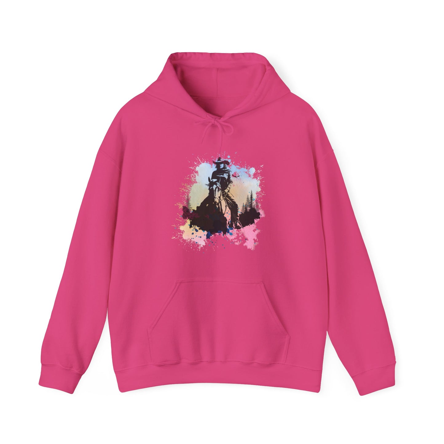 Watercolor Cowgirl Unisex Heavy Blend™ Hooded Sweatshirt