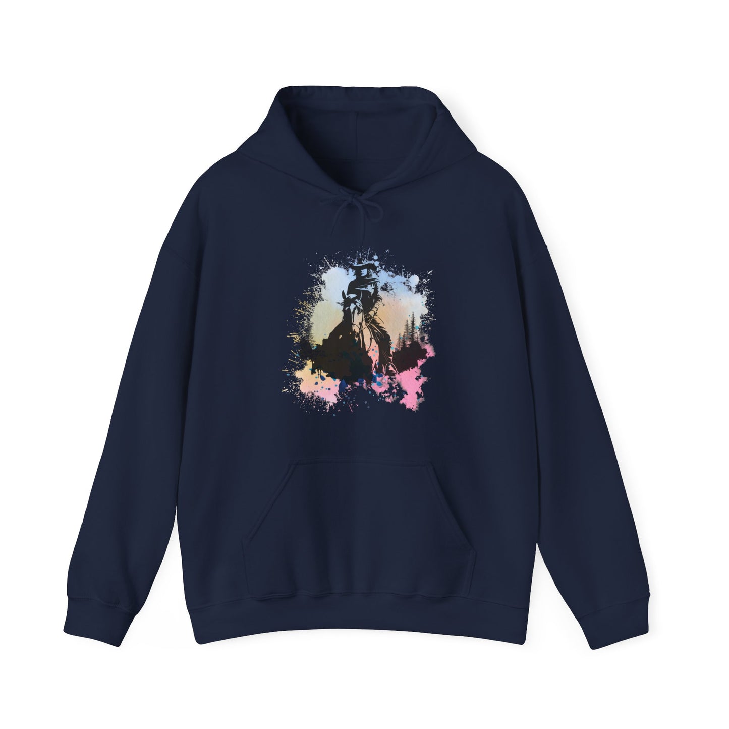 Watercolor Cowgirl Unisex Heavy Blend™ Hooded Sweatshirt