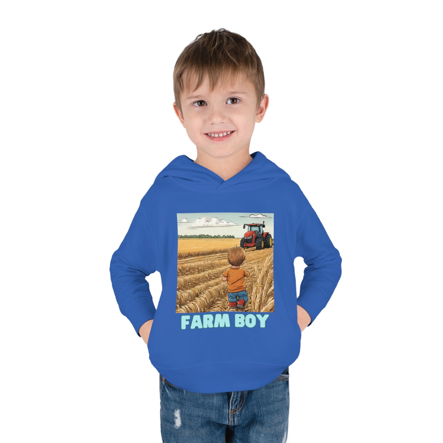 Farm Boy Toddler Pullover Fleece Hoodie