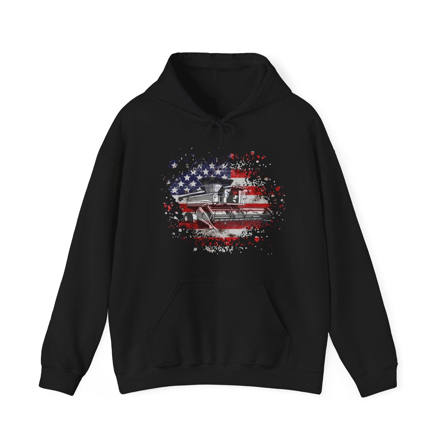 Thank A Farmer, Combine and Flag Unisex Heavy Blend™ Hooded Sweatshirt