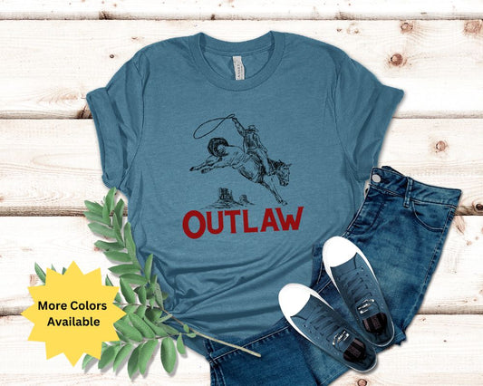 Outlaw Cowboy Unisex Jersey Short Sleeve Tee