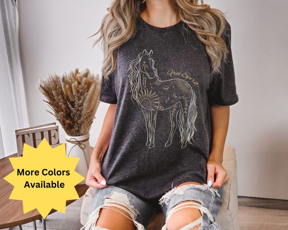 Free Spirit Horse Unisex Jersey Short Sleeve Tee