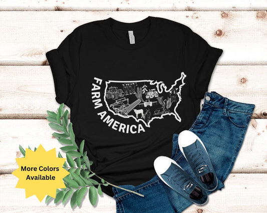 Farm America, Farm to Table Unisex Jersey Short Sleeve Tee