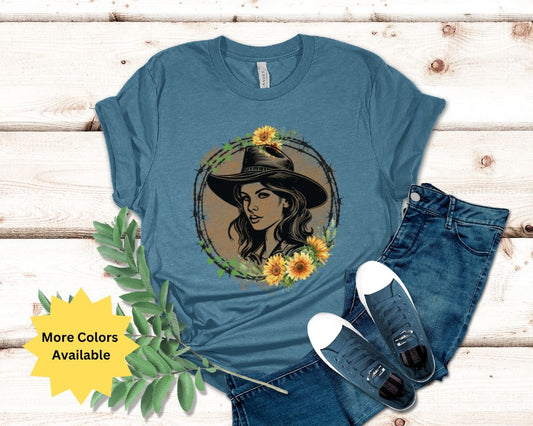 Cowgirl Horse Shirt, Unisex Jersey Short Sleeve Tee