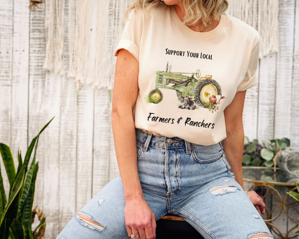 Support Your Local Farmers & Ranchers Unisex Jersey Short Sleeve Tee