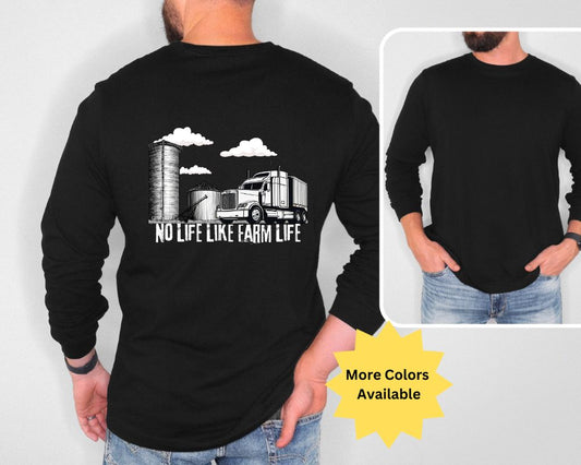 No Life Like Farm Life, Truck Shirt, Unisex Jersey Long Sleeve Tee